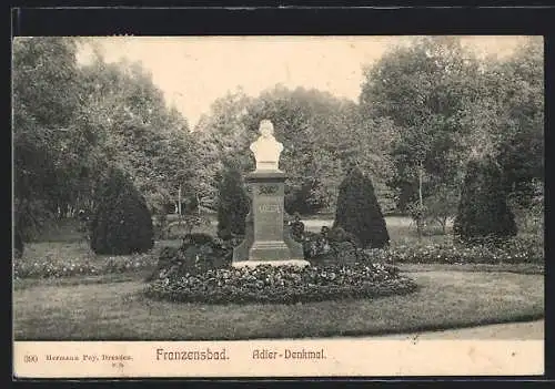 AK Franzensbad, Adler-Denkmal