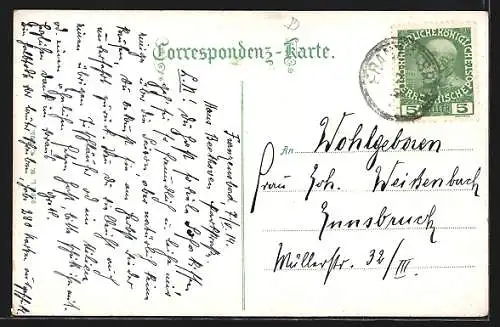 AK Franzensbad, Boot auf dem Stadtteich