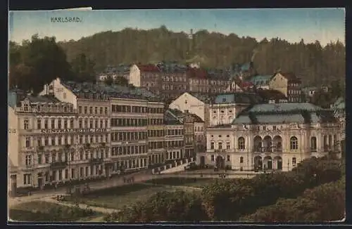 AK Karlsbad, Centralhotel Loib und Hotel Hopfenstock