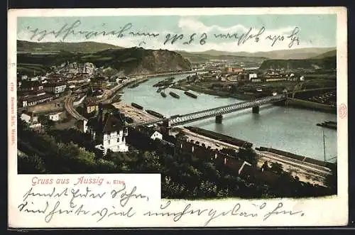 AK Aussig / Usti, Panorama