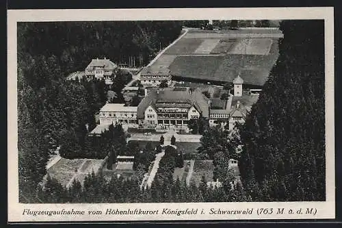 AK Königsfeld / Schwarzwald, Fliegeraufnahme vom Kinder-Sanatorium Frida-Klimsch-Stiftung