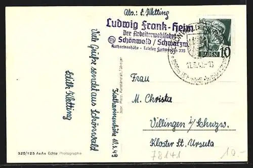 AK Schönwald /bad. Schwarzwald, Ortsansicht im Schnee