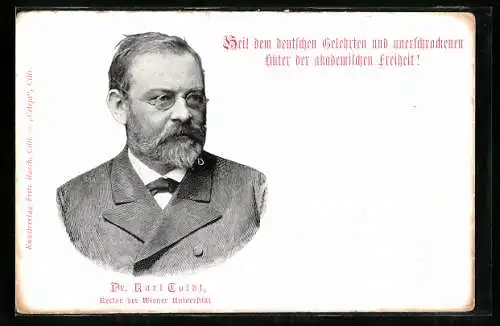 AK Dr. Karl Toldt, Rector der Wiener Universität