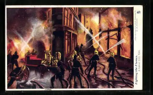 AK Un grand incendie, Feuerwehrleute bei einem Grossbrand