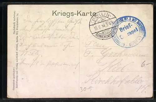 AK Englische Schwindelpresse, Gefangenentransporte aus Berlin, Propaganda 1. Weltkrieg