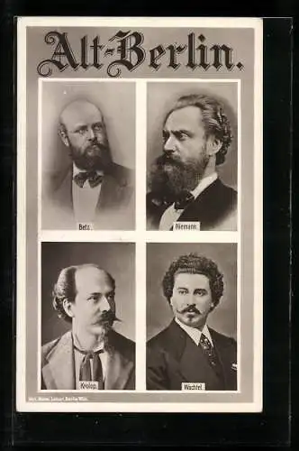 AK Portraits von Betz, Niemann, Krolop und Wachtel