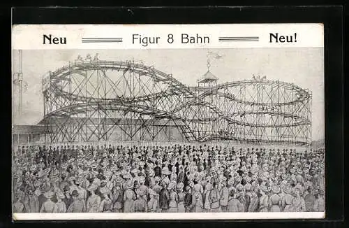 AK Eine Figur-8-Bahn auf dem Volksfest