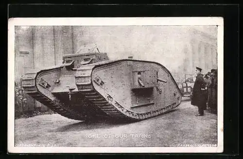 AK Ein Britischer Panzer bei einer Militärparade