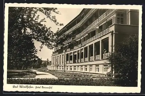 AK Bad Wörishofen, Hotel Sonnenhof mit Garten