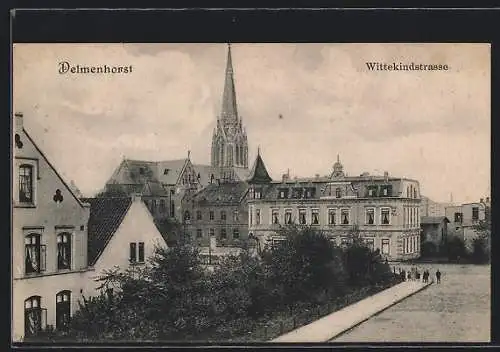 AK Delmenhorst, Wittekindstrasse mit Kindern
