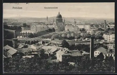 AK Potsdam, Gesamtansicht aus der Vogelschau