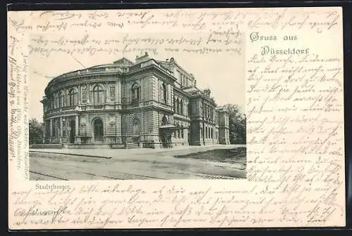 AK Düsseldorf, Blick auf das Stadttheater