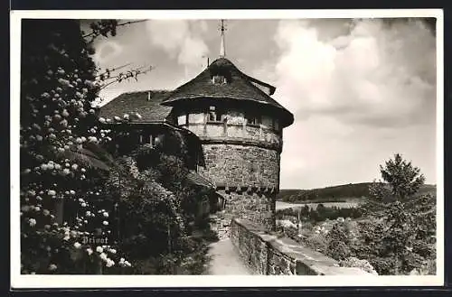 AK Hofgeismar, Hotel-Pension Burg Trendelburg, an der Mauer