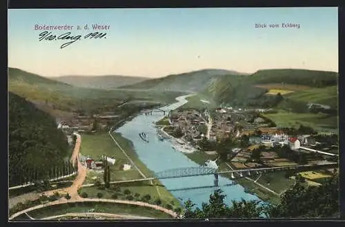 AK Bodenwerder / Weser, Blick vom Eckberg