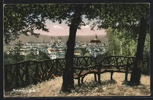 AK Naumburg a. S., Ortsansicht von einem Aussichtsplateau