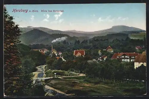 AK Herzberg a. Harz, Ortsansicht im Siebertal