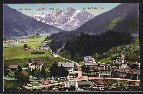 AK Bad Gastein, Ortsansicht mit Blick auf Böckstein