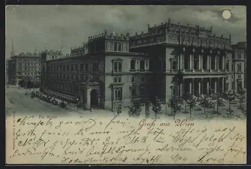 Mondschein-AK Wien, Blick auf die Börse