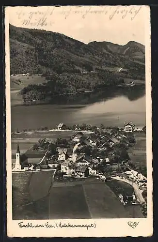 AK Fuschl am See /Salzkammergut, Ortsansicht aus der Vogelschau