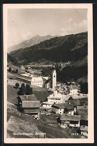 AK Maria-Luggau, Ort vom Berghang aus