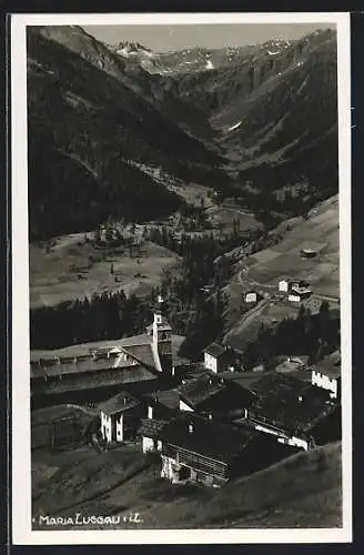 AK Maria Luggau i. L., Ortsansicht aus der Vogelschau