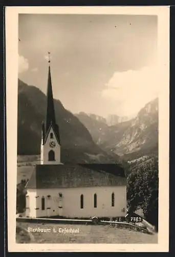 AK Birnbaum i. Lesachtal, Kirche vor Bergpanoram