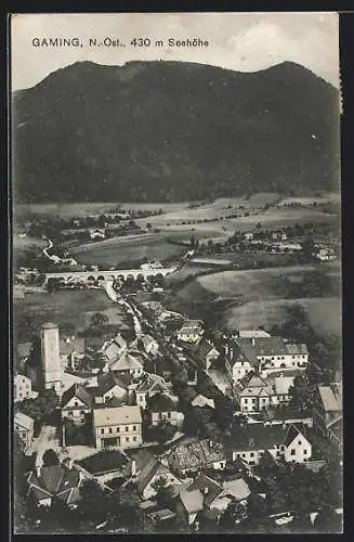 AK Gaming /N.-Ö., Ortsansicht aus der Vogelschau