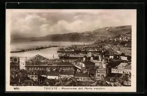 AK Trieste, Panorama del Porto vecchio