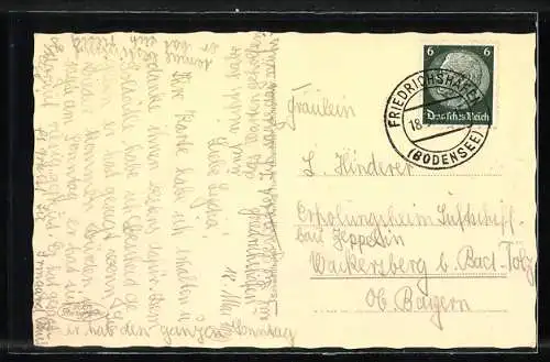 AK Friedrichshafen, Hafenpartie, Dampfer, 