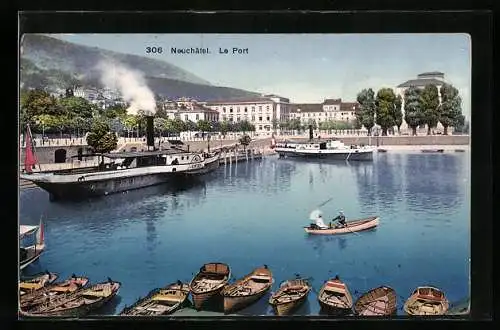 AK Neuchâtel, Le Port, Hafen