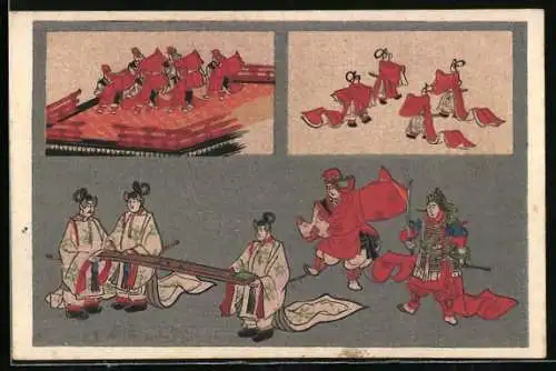 Künstler-AK Szenen mit Samurai