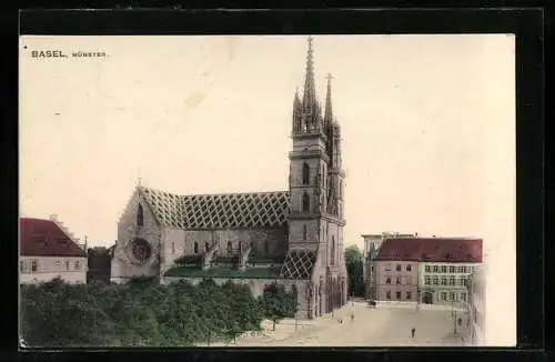 AK Basel, Blick auf den Münster