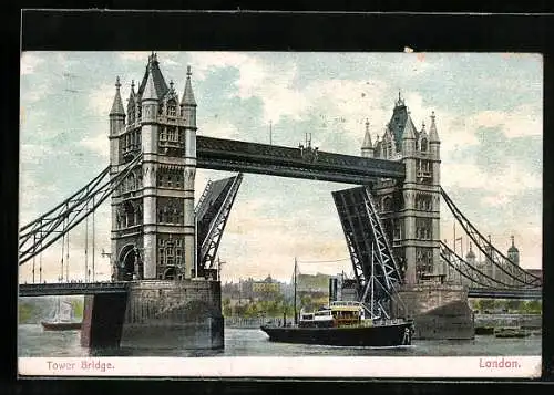 Lithographie London, Tower Bridge