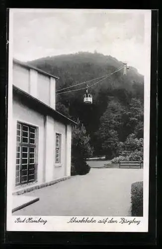 AK Bad Harzburg, Schwebebahn auf dem Burgberg