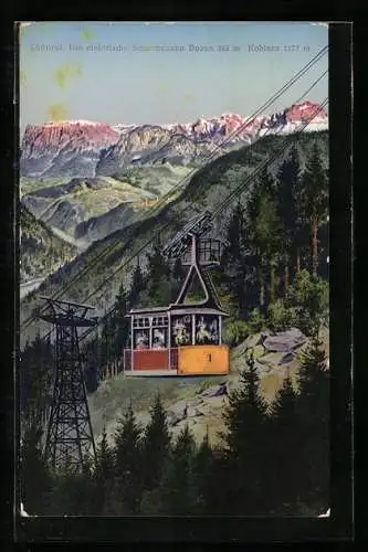 AK Bozen /Südtirol, Elektrische Schwebebahn mit Kohlern