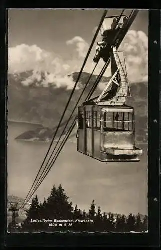 AK Beckenried, Luftseilbahn Beckenried-Klewenalp in Fahrt