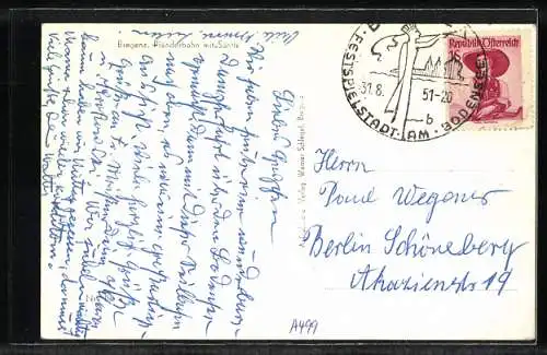 AK Bregenz, Pfänderbahn mit Säntis