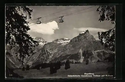 AK Engelberg, Schwebebahn Gerschnialp Trübsee mit Hahnen