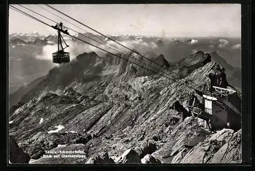 AK Säntis-Schwebebahn, Blick auf Glarneralpen