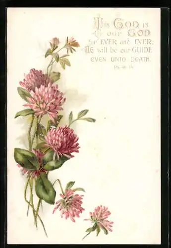 AK This God is our God..., Kleeblüten