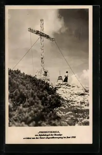 AK Raxalpe, Jakobskogel, Freiheitskreuz von 1933