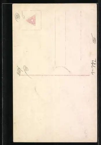 AK Erbprinz Luitpold von Bayern, abgestützt am Stuhl auf dem Balkon