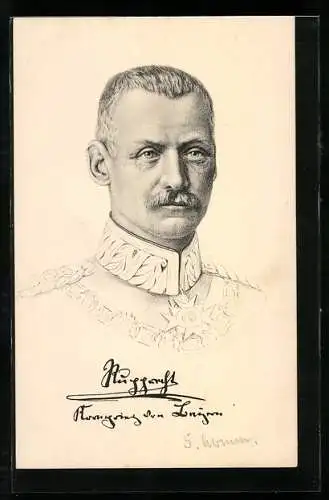 AK Kronprinz Rupprecht von Bayern in Uniform, Brustbild