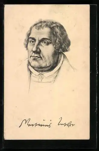 AK Portrait des Theologen Martin Luthers