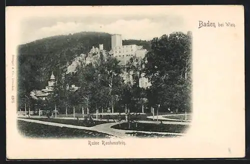 AK Baden b. Wien, Ruine Rauhenstein