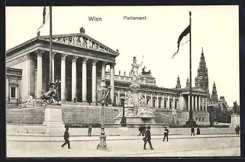 AK Wien, Strassenpartie am Parlament