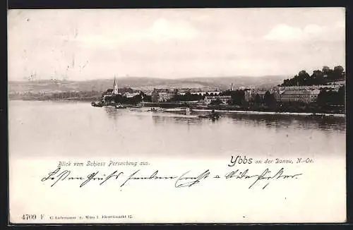 AK Ybbs an der Donau, Blick vom Schloss Persenbeug aus