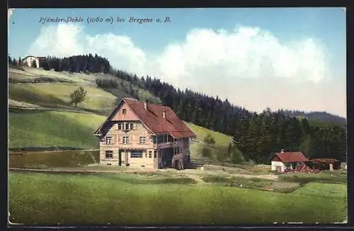 AK Bregenz a. B., Gasthaus Pfänder-Dohle mit Umgebung