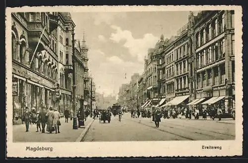 AK Magdeburg, Strassenverkehr am Breiteweg