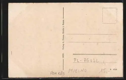 AK Grossmöllen i. Pomm., Belebte Partie am Strand